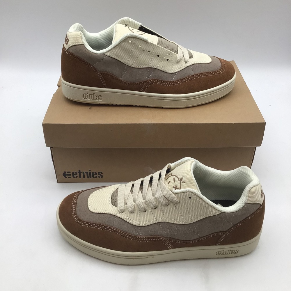 Etnies Snake Tan Brown Grey Skate‎ Shoes Mens Size 8 US NEW